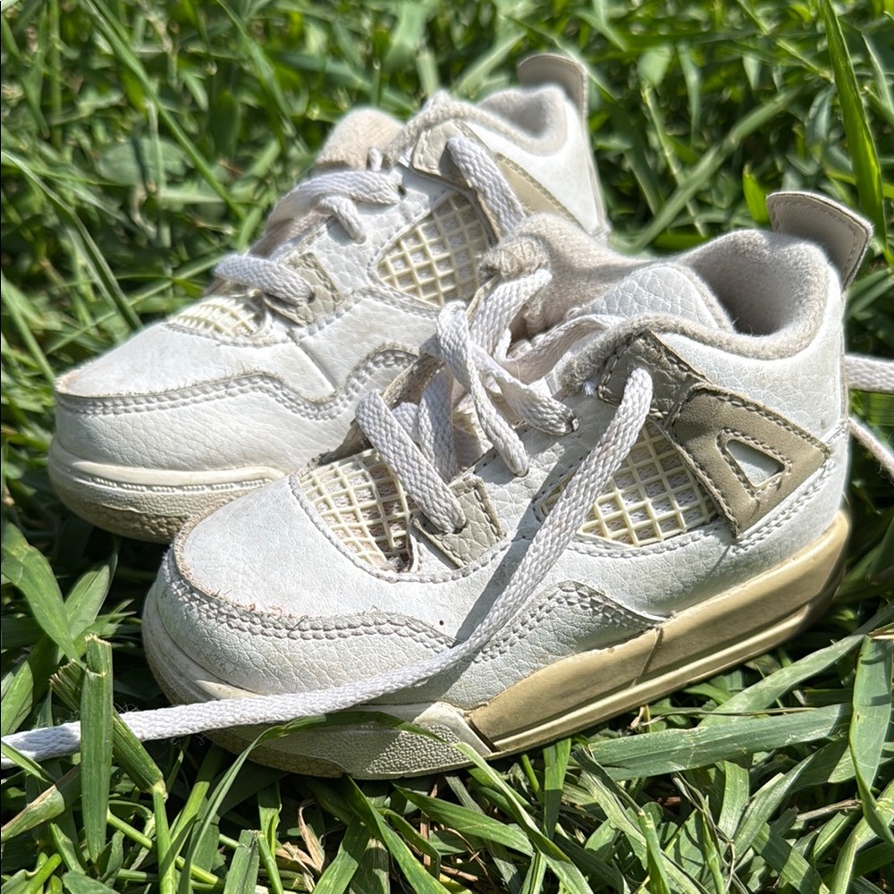 Air Jordan’s White and Tan Sneakers